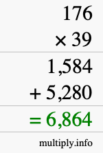 How to calculate 176 times 39 using long multiplication How to calculate 176 times 39 using long multiplication