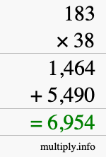 How to calculate 183 times 38 using long multiplication How to calculate 183 times 38 using long multiplication