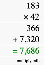 How to calculate 183 times 42 using long multiplication How to calculate 183 times 42 using long multiplication