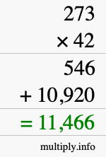 How to calculate 273 times 42 using long multiplication How to calculate 273 times 42 using long multiplication