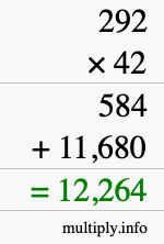 How to calculate 292 times 42 using long multiplication How to calculate 292 times 42 using long multiplication