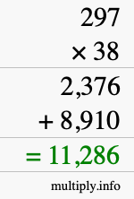 How to calculate 297 times 38 using long multiplication How to calculate 297 times 38 using long multiplication