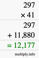 How to calculate 297 times 41 using long multiplication How to calculate 297 times 41 using long multiplication