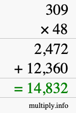 How to calculate 309 times 48 using long multiplication How to calculate 309 times 48 using long multiplication