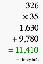 How to calculate 326 times 35 using long multiplication How to calculate 326 times 35 using long multiplication