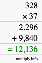 How to calculate 328 times 37 using long multiplication How to calculate 328 times 37 using long multiplication