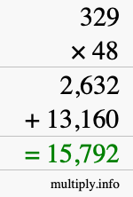 How to calculate 329 times 48 using long multiplication How to calculate 329 times 48 using long multiplication