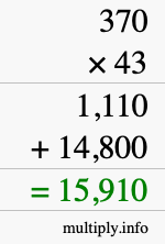 How to calculate 370 times 43 using long multiplication How to calculate 370 times 43 using long multiplication