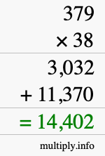 How to calculate 379 times 38 using long multiplication How to calculate 379 times 38 using long multiplication