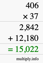 How to calculate 406 times 37 using long multiplication How to calculate 406 times 37 using long multiplication