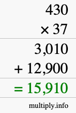How to calculate 430 times 37 using long multiplication How to calculate 430 times 37 using long multiplication