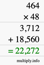 How to calculate 464 times 48 using long multiplication How to calculate 464 times 48 using long multiplication
