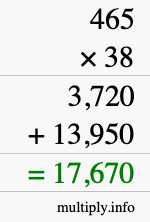 How to calculate 465 times 38 using long multiplication How to calculate 465 times 38 using long multiplication