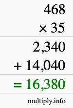 How to calculate 468 times 35 using long multiplication How to calculate 468 times 35 using long multiplication
