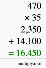How to calculate 470 times 35 using long multiplication How to calculate 470 times 35 using long multiplication