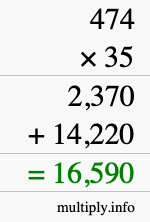 How to calculate 474 times 35 using long multiplication How to calculate 474 times 35 using long multiplication
