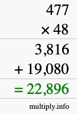 How to calculate 477 times 48 using long multiplication How to calculate 477 times 48 using long multiplication