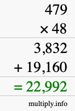 How to calculate 479 times 48 using long multiplication How to calculate 479 times 48 using long multiplication