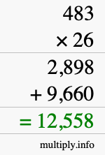 How to calculate 483 times 26 using long multiplication How to calculate 483 times 26 using long multiplication