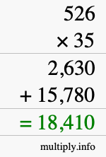 How to calculate 526 times 35 using long multiplication How to calculate 526 times 35 using long multiplication