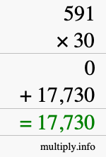 How to calculate 591 times 30 using long multiplication How to calculate 591 times 30 using long multiplication