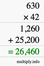 How to calculate 630 times 42 using long multiplication How to calculate 630 times 42 using long multiplication