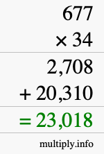 How to calculate 677 times 34 using long multiplication How to calculate 677 times 34 using long multiplication