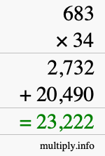 How to calculate 683 times 34 using long multiplication How to calculate 683 times 34 using long multiplication