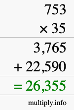 How to calculate 753 times 35 using long multiplication How to calculate 753 times 35 using long multiplication