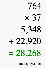 How to calculate 764 times 37 using long multiplication How to calculate 764 times 37 using long multiplication