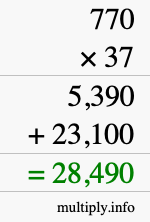 How to calculate 770 times 37 using long multiplication How to calculate 770 times 37 using long multiplication