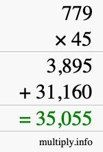 How to calculate 779 times 45 using long multiplication How to calculate 779 times 45 using long multiplication