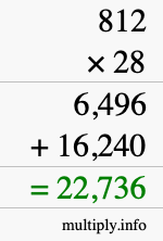 How to calculate 812 times 28 using long multiplication How to calculate 812 times 28 using long multiplication