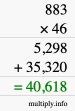 How to calculate 883 times 46 using long multiplication How to calculate 883 times 46 using long multiplication