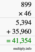 How to calculate 899 times 46 using long multiplication How to calculate 899 times 46 using long multiplication