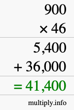How to calculate 900 times 46 using long multiplication How to calculate 900 times 46 using long multiplication