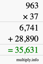 How to calculate 963 times 37 using long multiplication How to calculate 963 times 37 using long multiplication