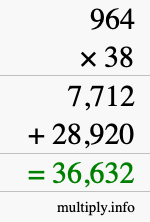 How to calculate 964 times 38 using long multiplication How to calculate 964 times 38 using long multiplication