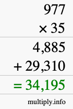 How to calculate 977 times 35 using long multiplication How to calculate 977 times 35 using long multiplication