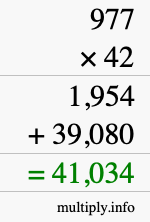 How to calculate 977 times 42 using long multiplication How to calculate 977 times 42 using long multiplication