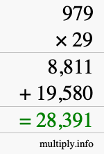 How to calculate 979 times 29 using long multiplication How to calculate 979 times 29 using long multiplication