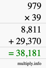 How to calculate 979 times 39 using long multiplication How to calculate 979 times 39 using long multiplication