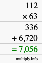 How to calculate 112 times 63 using long multiplication How to calculate 112 times 63 using long multiplication