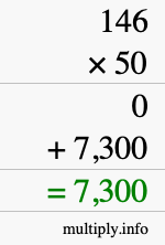 How to calculate 146 times 50 using long multiplication How to calculate 146 times 50 using long multiplication