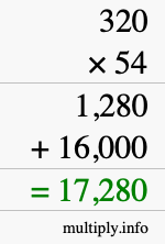 How to calculate 320 times 54 using long multiplication How to calculate 320 times 54 using long multiplication