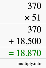 How to calculate 370 times 51 using long multiplication How to calculate 370 times 51 using long multiplication