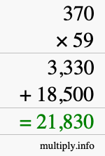 How to calculate 370 times 59 using long multiplication How to calculate 370 times 59 using long multiplication