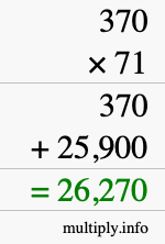 How to calculate 370 times 71 using long multiplication How to calculate 370 times 71 using long multiplication