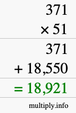 How to calculate 371 times 51 using long multiplication How to calculate 371 times 51 using long multiplication