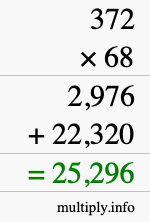 How to calculate 372 times 68 using long multiplication How to calculate 372 times 68 using long multiplication